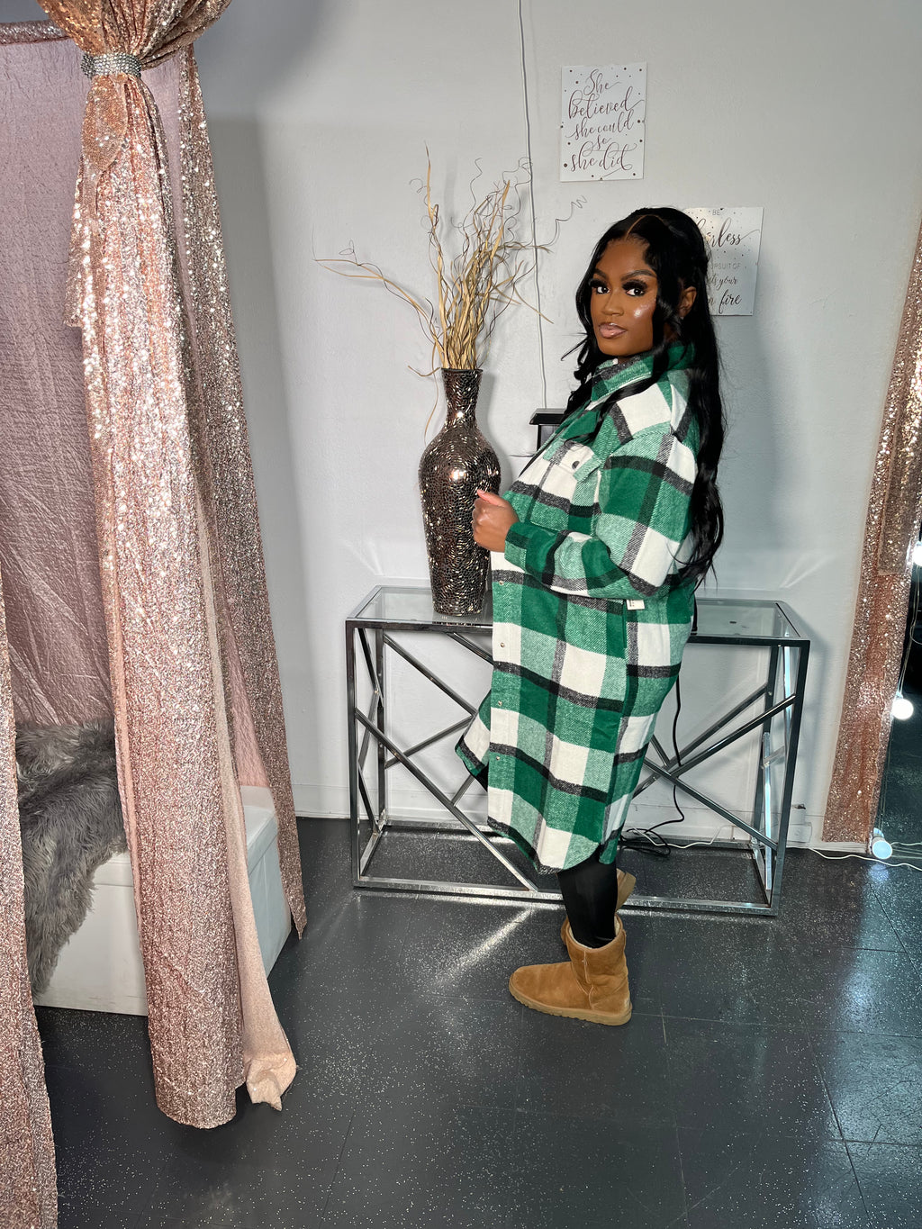 Cozy Night Shacket (GREEN)