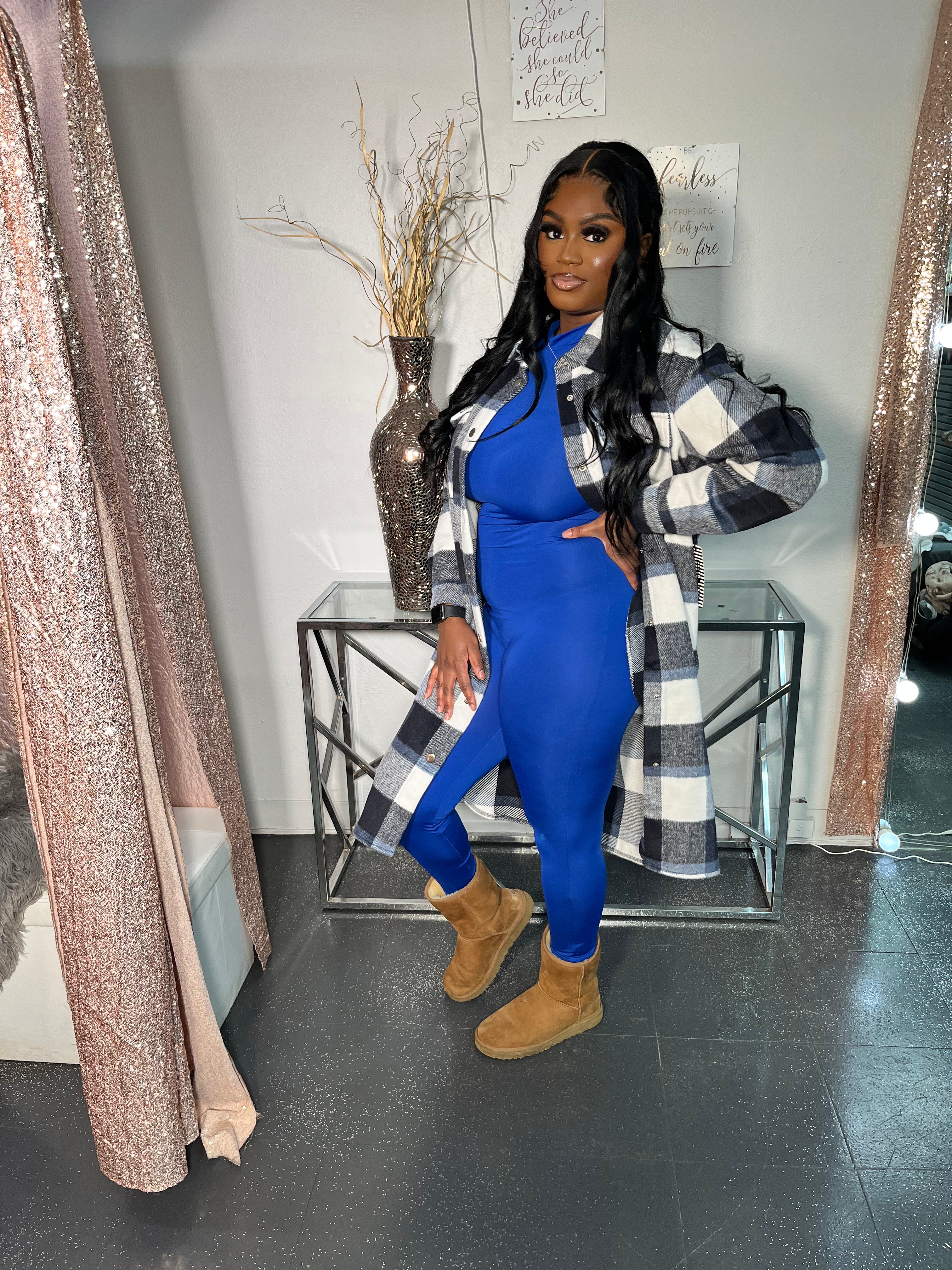 Cozy Night Shacket (BLUE)