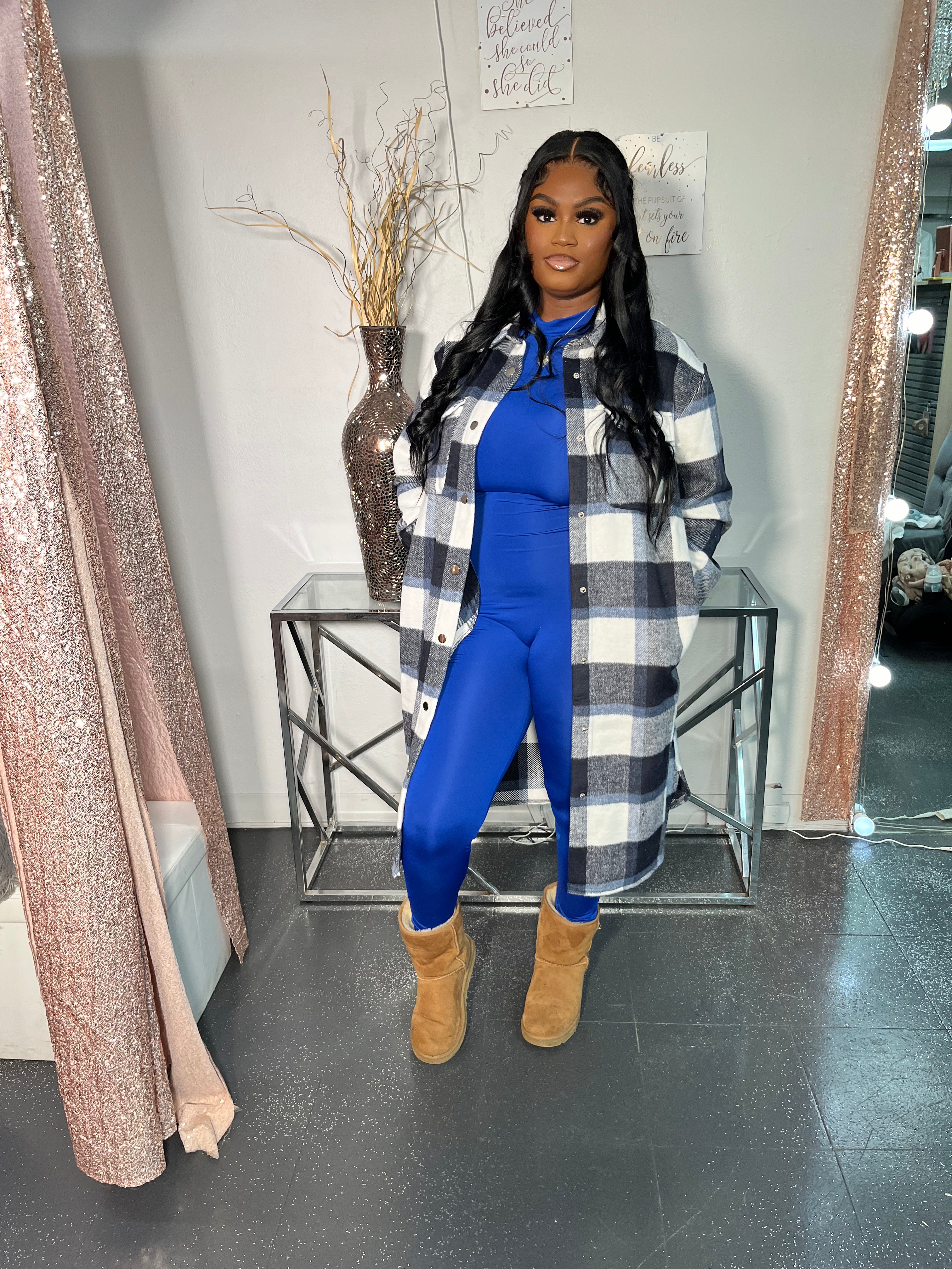 Cozy Night Shacket (BLUE)