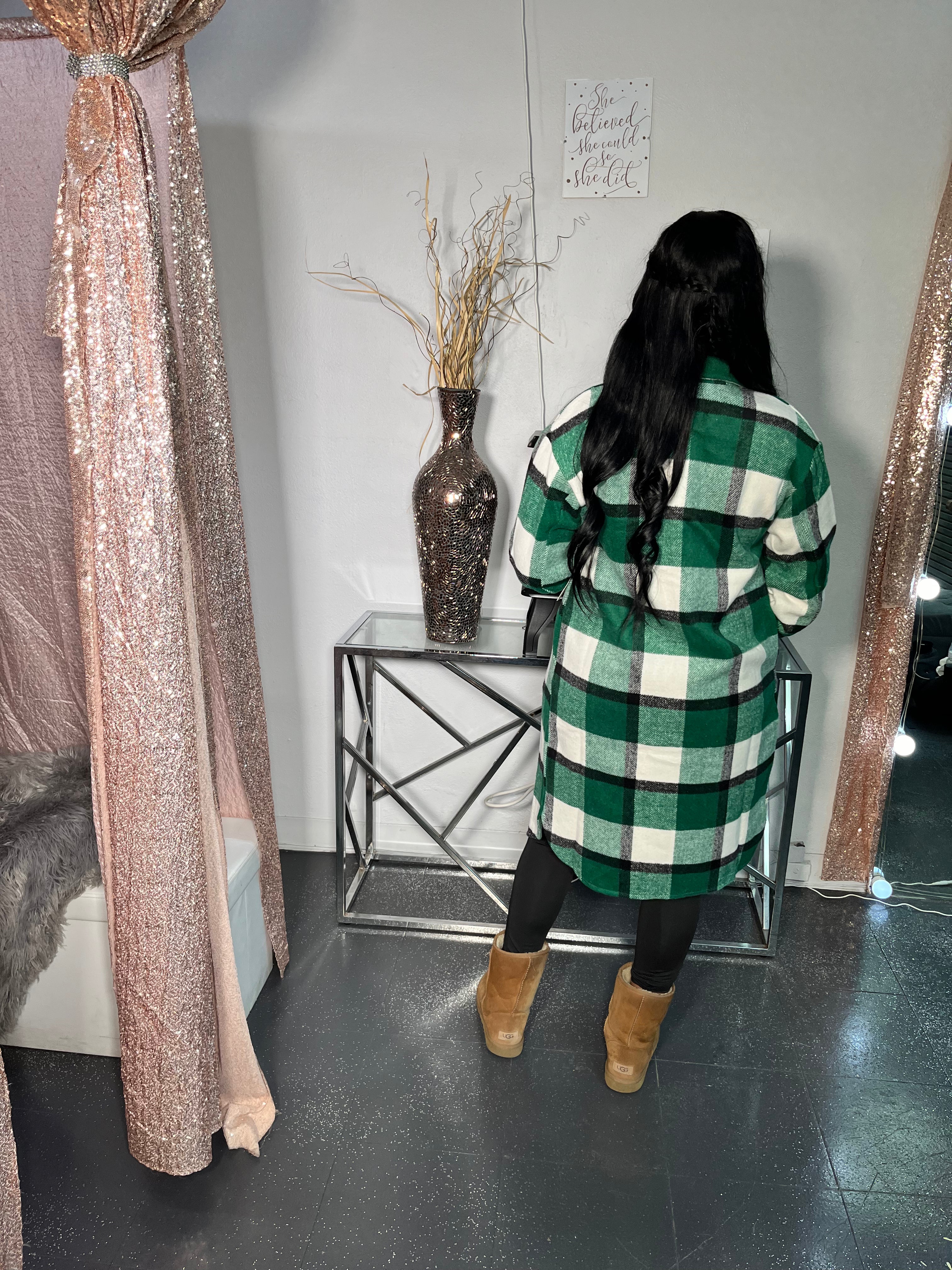 Cozy Night Shacket (GREEN)