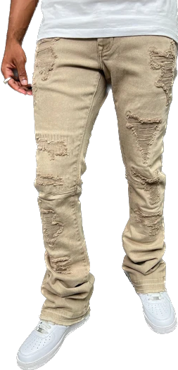 Desert Distress Stacked Jeans (Men)