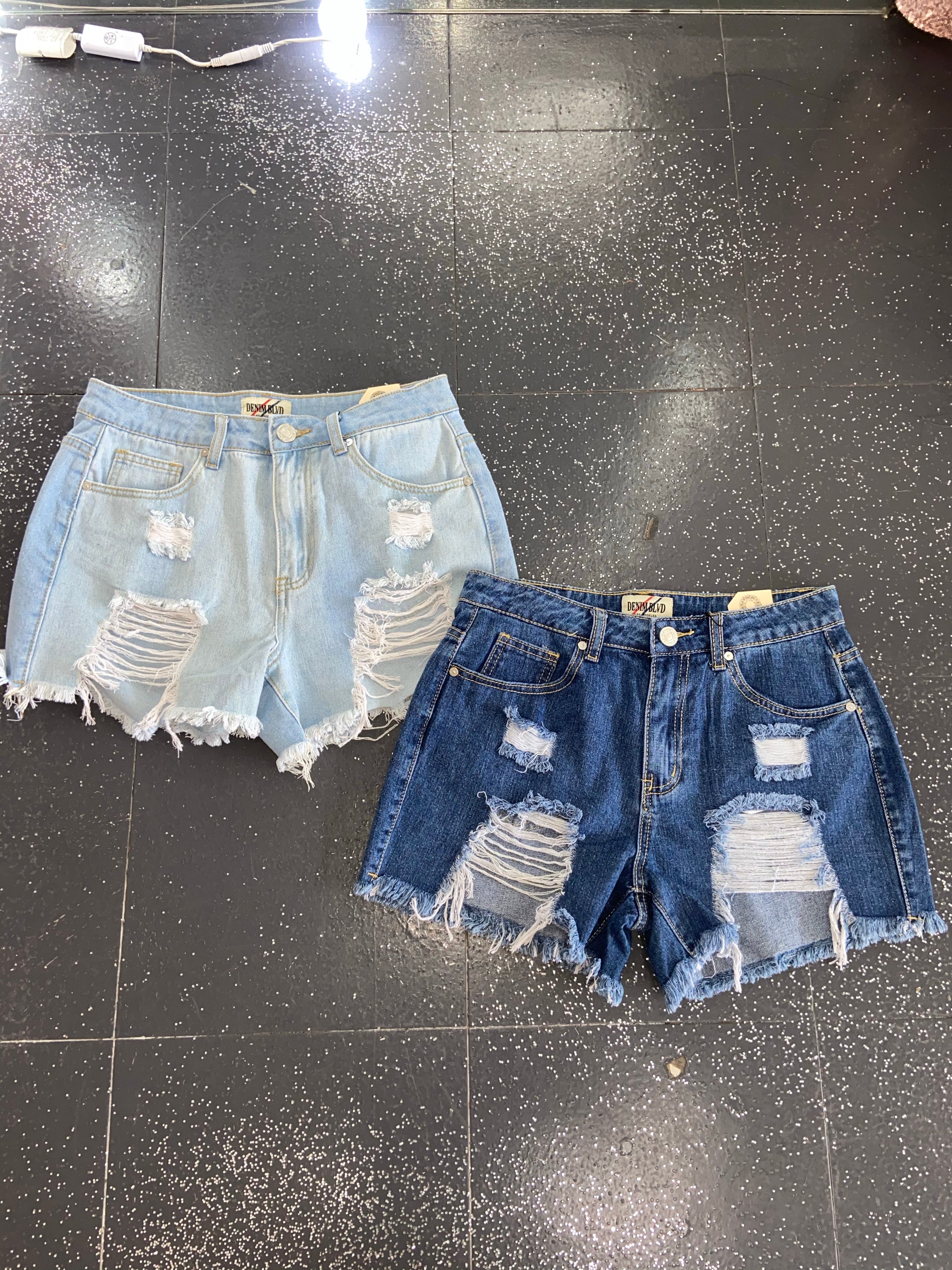 On The Edge Denim Shorts