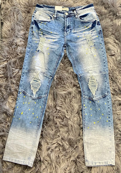 Distressed Painted Jeans (Men)