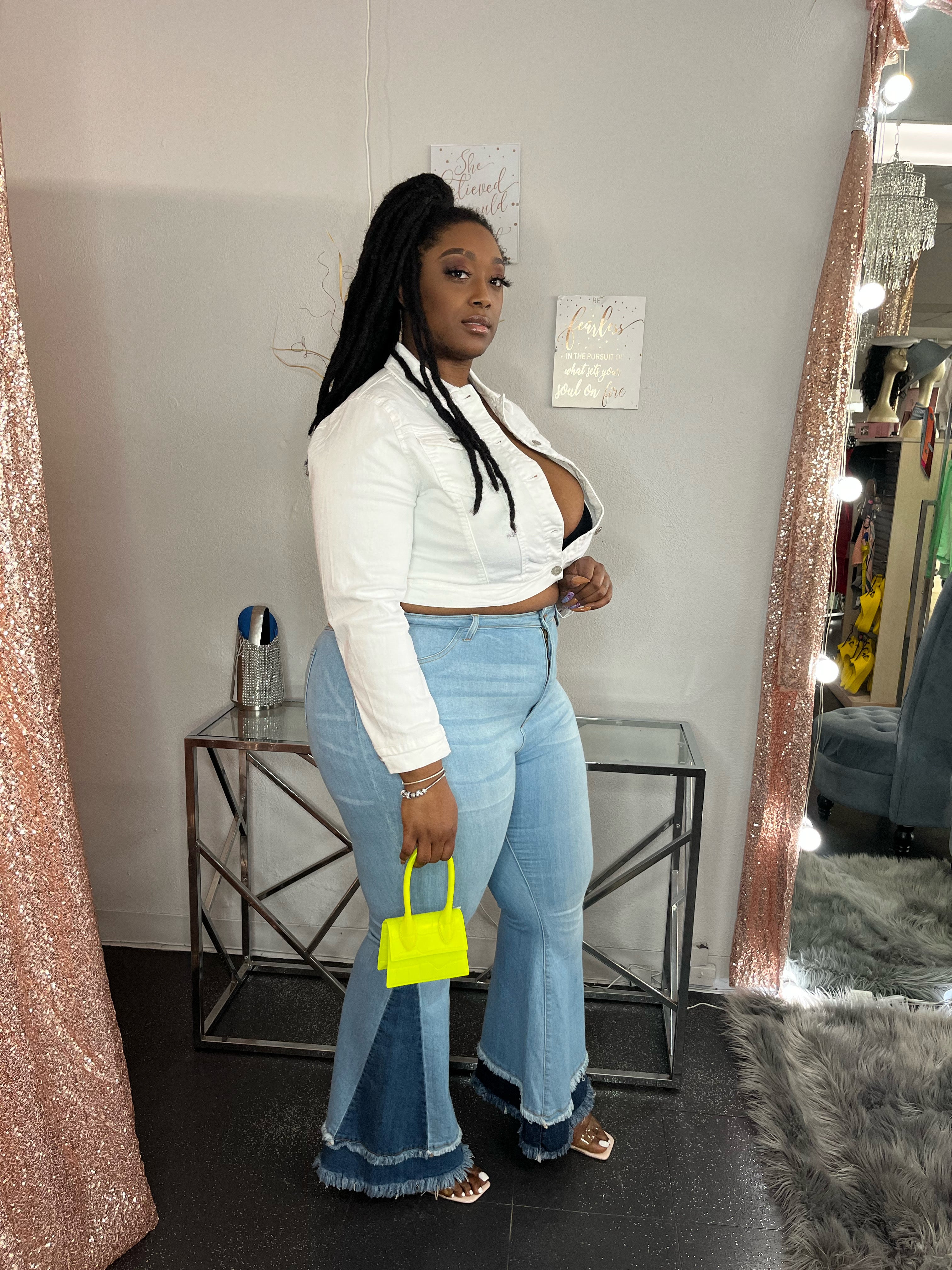 White Denim Jacket (Plus Size)